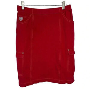 Dream Jeanne's by Quacker Factory red bling skort‎ size S